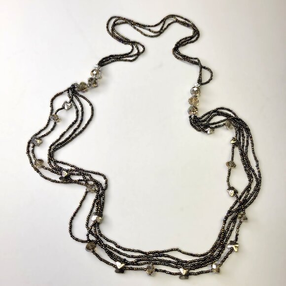 Multistrand Long Beaded Necklace - Picture 2 of 9
